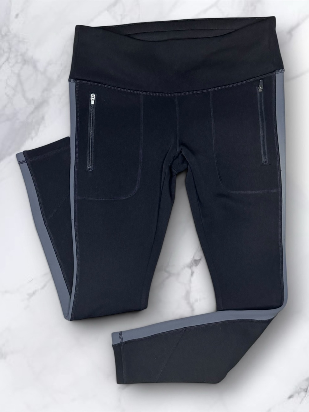 Athleta Rainier High Compression Brushed Fleece Legging Small Petite Old Version